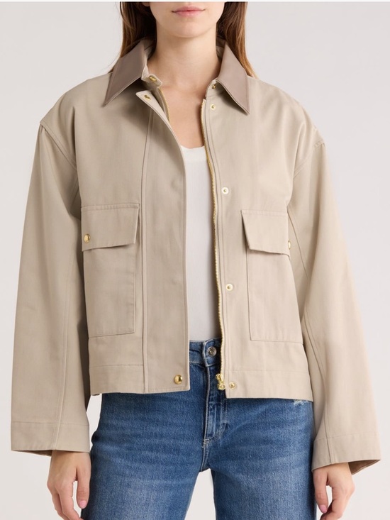 rag & bone Jackets & Blazers - rag & bone Sandstone Nessa Jacket with Faux Leather Collar NWT